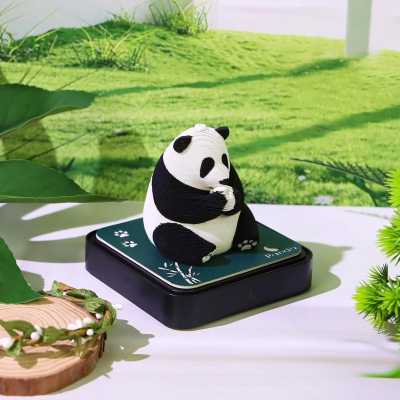 MACTANO 3D Art Calendar 2026, Creative Time Piece Calendar Panda Memo Pad Rip Away Paper Carving DIY Sticky Note - Image 3